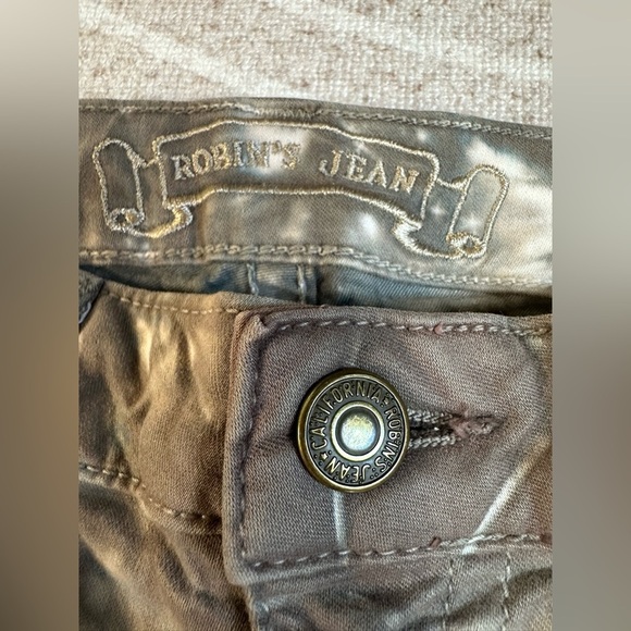 Robin's Jean Vintage Sz 27 Woman’s Embroidered Tie Dye Skinny Stretch - Picture 4 of 13